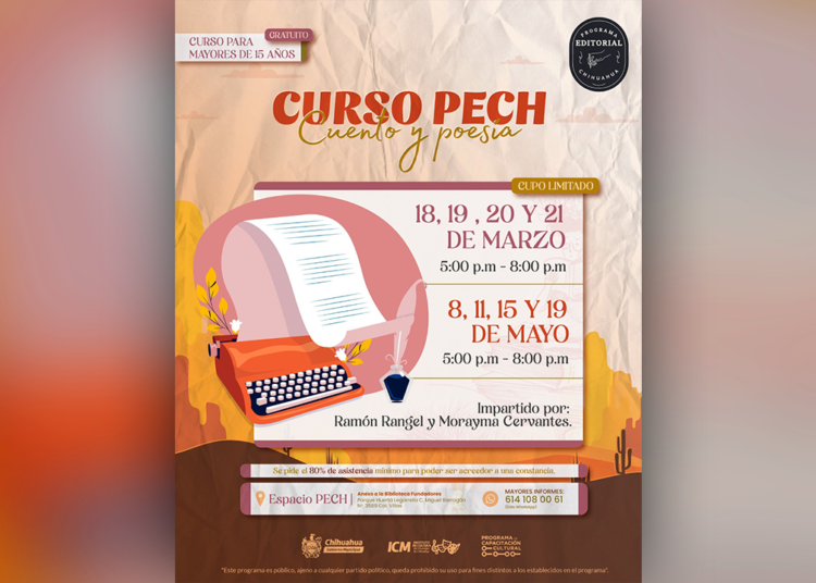 No Te Pierdas El Curso De Cuento Y Poes A En El Espacio Pech Canal Chihuahua