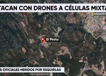Ataque con dron a fuerzas policiacas en Guadalupe y Calvo