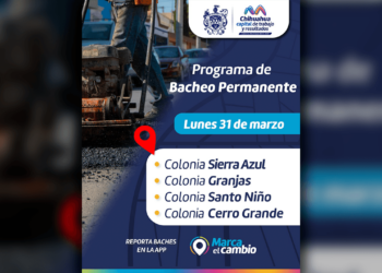 Atenderán baches en estas colonias este lunes 31 de marzo