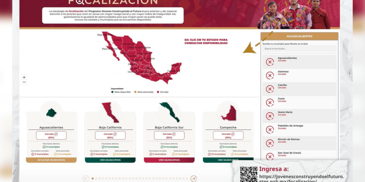 Conoce el mapa interactivo de Jóvenes Construyendo el Futuro