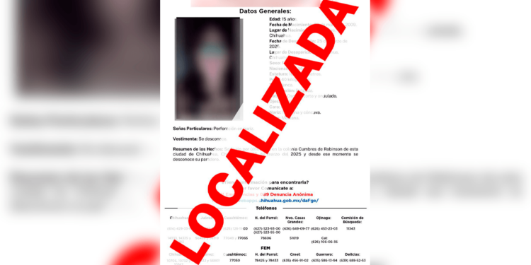 Localizan a menor reportada como desaparecida en la capital