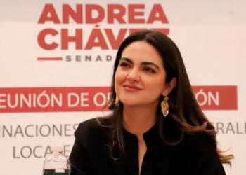 Acusan a senadora Andrea Chávez de actos anticipados de campaña