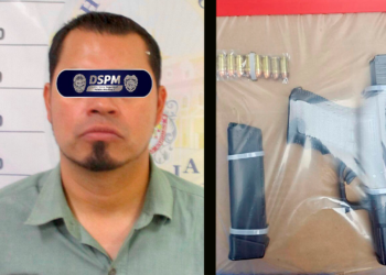 Detienen a hombre armado por disparar en la vía pública