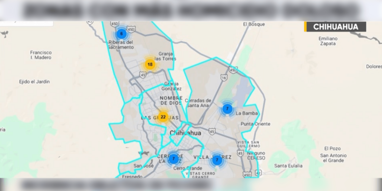 Colonias del norte concentran más homicidios dolosos en Chihuahua capital