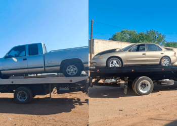 Asegura Fiscalía dos autos robados tras cateo en corralón