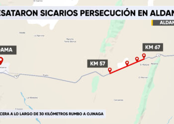 Balacera entre bandas criminales en la carretera Aldama–Ojinaga