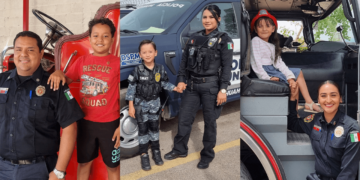 Hijos de policías y bomberos reconocen labor de sus papás