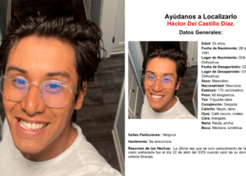 Piden ayuda para localizar a Héctor del Castillo Díaz