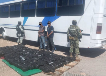 Ejército mexicano asegura casi media tonelada de cristal en Janos