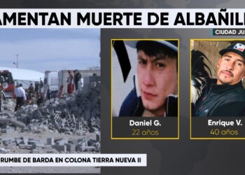 Lamentan muerte de albañiles tras el derrumbe de una barda en Juárez