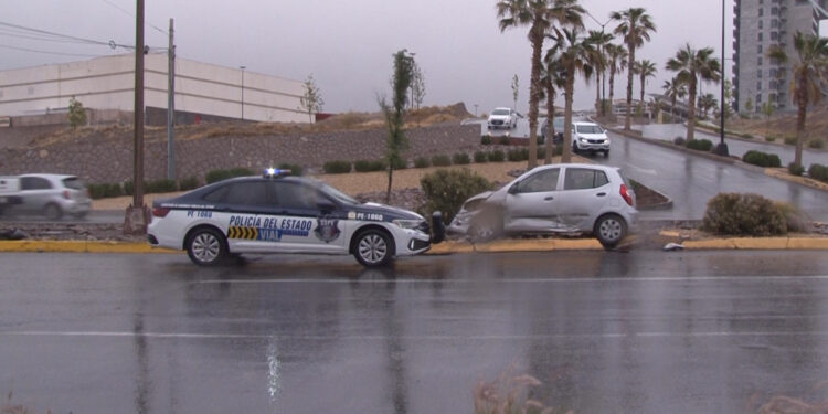 Lluvia provocó choque en las inmediaciones del Distrito 1