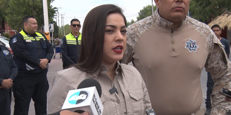 Supervisan operativo de seguridad en Meoqui