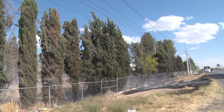 Se registra incendio en rancho entre Delicias y Meoqui