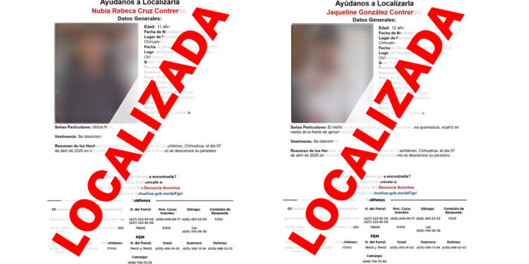 Localiza FEM a primas menores de edad con reporte de ausencia en Cuauhtémoc