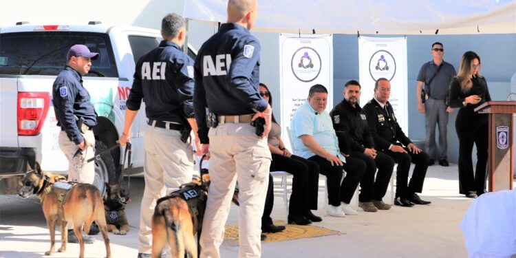 Retira fiscal insignias de servicio a seis caninos tras ocho años de servicio