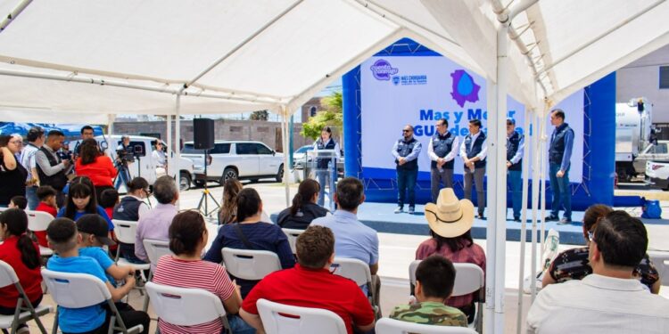 Inician en Meoqui los programas “Más y Mejor Agua” y de nomenclatura urbana