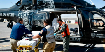 Bebé grave es trasladado en helicóptero de Juárez a Chihuahua