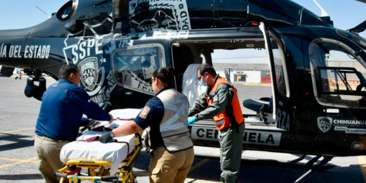 Bebé grave es trasladado en helicóptero de Juárez a Chihuahua