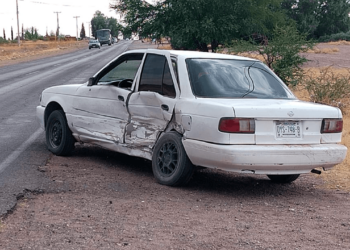 Choque múltiple en carretera Delicias-Presa Las Vírgenes