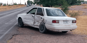 Choque múltiple en carretera Delicias-Presa Las Vírgenes