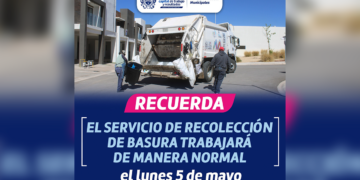 Recolección de basura no se suspenderá este 5 de mayo