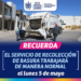 Recolección de basura no se suspenderá este 5 de mayo