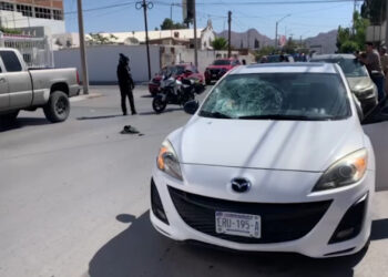 Adulta mayor herida tras ser atropellada en colonia Granjas