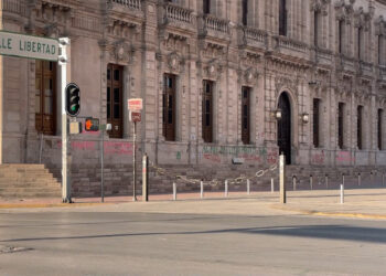 Ambientalistas protestan con pintas en Palacio de Gobierno contra proyectos habitacionales