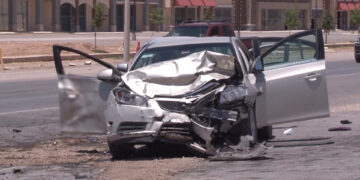 Tres lesionados en choque múltiple en la carretera a Aldama