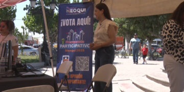 Instalan centro de votación del Presupuesto Participativo en Meoqui