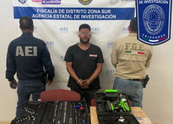 Detenido en flagrancia por robo de herramienta en Parral