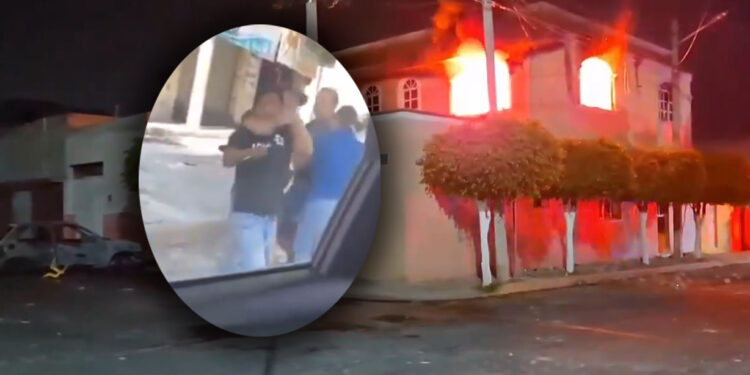 Dos sujetos golpearon a un joven frutero y pobladores incendian la casa de los agresores