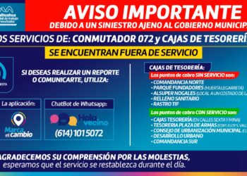 Se trabaja en restaurar servicio del 072 y algunas cajas de cobro con problemas
