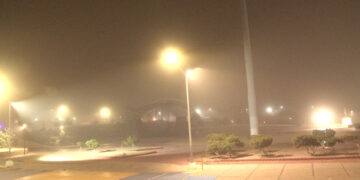 Tormenta de arena cubrió la ciudad la noche del martes