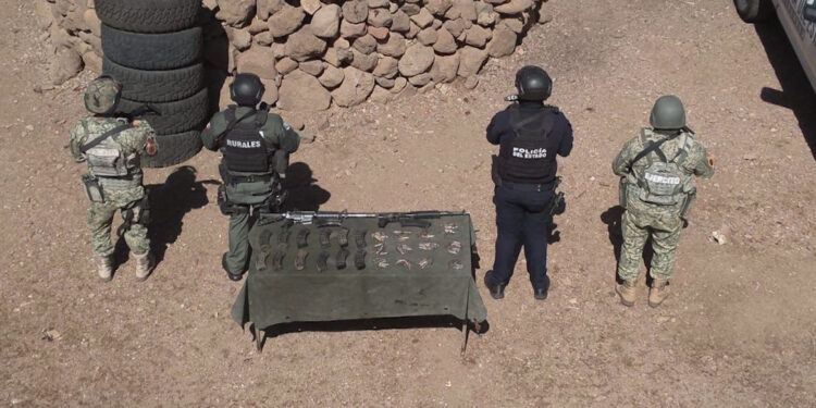Aseguran armamento en El Largo Maderal
