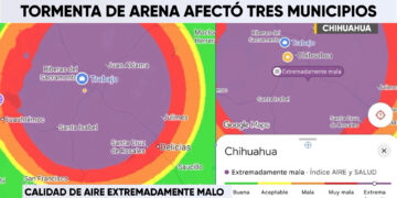 Tormenta de arena cubre gran parte de Chihuahua