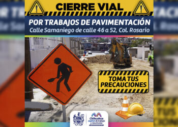 Alerta Vial, la próxima semana inicia pavimentación en calle Samaniego