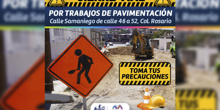 Alerta Vial, la próxima semana inicia pavimentación en calle Samaniego