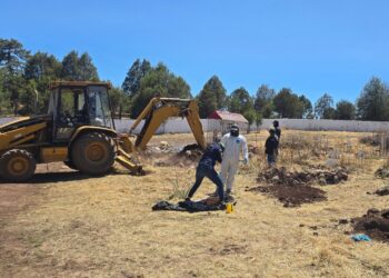 Exhuman dos cuerpos sepultados clandestinamente en Madera
