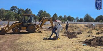 Exhuman dos cuerpos sepultados clandestinamente en Madera