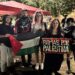 Manifestantes realizan vigilia por Gaza durante festival