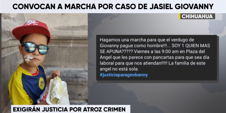 Convocan marcha por Jasiel Giovanny