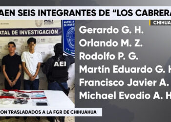 Detienen a seis integrantes de “Los Cabrera” en Aldama