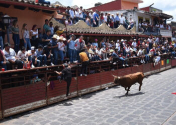 ¡Para que se ponen! Toro deja once heridos en la Xiqueñada, uno fue corneado en la cabeza