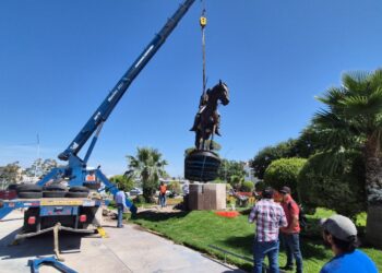 Traslada estatua del Indio Victorio a la Plaza Tierra de Encuentro