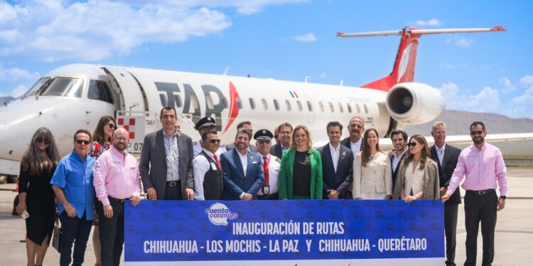 Inauguran nuevas rutas aéreas desde Chihuahua a Querétaro y Los Mochis-La Paz