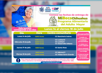 Entregará DIF paquetes alimentarios a adultos mayores del 14 al 18 de julio