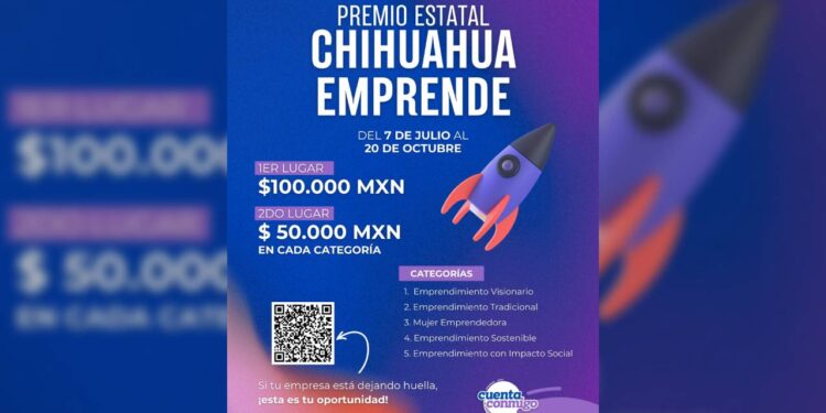 Abren convocatoria para el Premio Chihuahua Emprende 2025