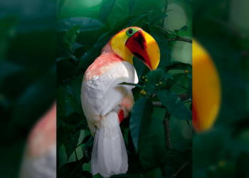 Avistan tucán blanco en Costa Rica