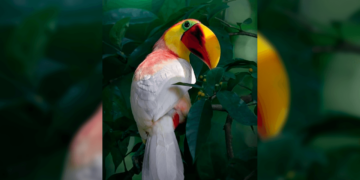 Avistan tucán blanco en Costa Rica